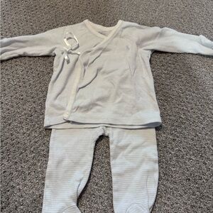 Ralph Lauren- 2 piece footie Striped White and blue Kids Pajamas